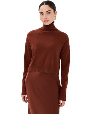 SABLYN Sable Turlteneck Cashmere Sweater - Red