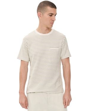 FRAME Ribbed Stripe Tee - White