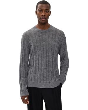 Helmut Lang Rib Crew Sweater - Gray