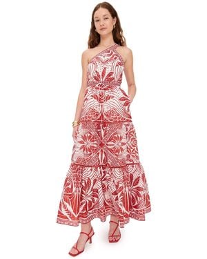 FARM Rio Monochrome Elegance Scarf Maxi Dress - White