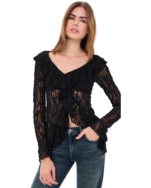 Free People Laney Cardigan - Black