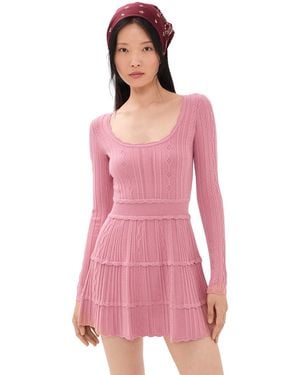 LoveShackFancy Lunelle Dress - Pink