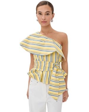 Stella Jean One Shoulder Striped Top - Multicolor
