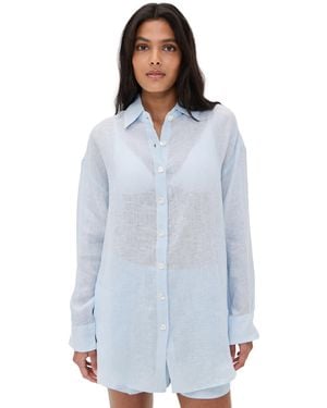 Vitamin A Playa Boyfriend Shirt - Blue