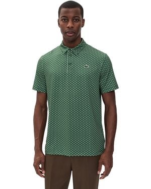 Lacoste Printed Performance Polo - Green