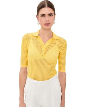 BITE STUDIOS Cotton Net Rib Top - Yellow
