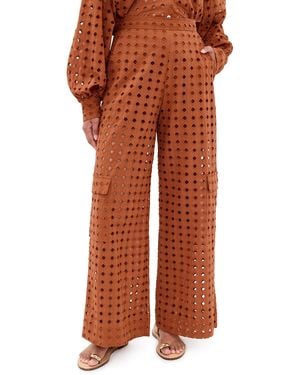 dress to Eyelet Cargo Pants - Orange