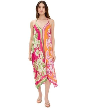FARM Rio Long Cover Up - Red