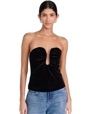 Astr Arista Velvet Top - Black