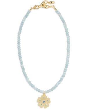 Logan Tay Beaded Flower Necklace - White