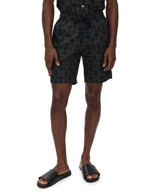 Universal Works Printed Simple Shorts - Black