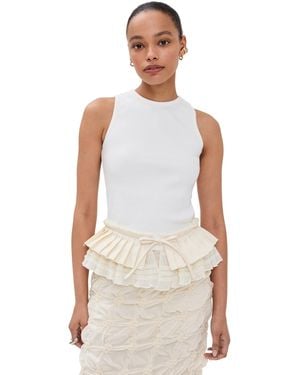 ROKH Multi Laced Victorian Blouse - Natural