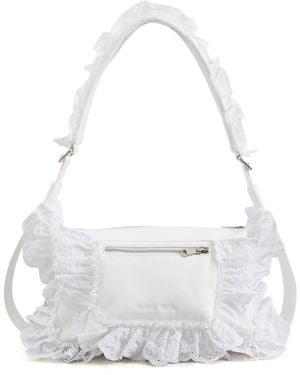 Simone Rocha Pillowcase Shoulder Bag With Daisy - White