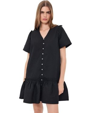Sea Roni Solid Mini Dress - Black