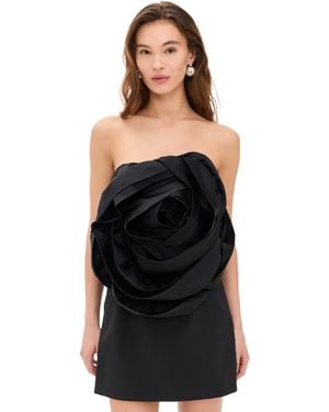 AMUR Legacy Rosette Mini Dress - Black