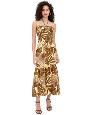 FARM Rio Shell Linen Dress - Natural