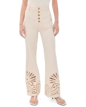 Ulla Johnson The Lou Eyelet Jeans - White