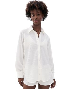 Hunza G Coverup Shirt - White