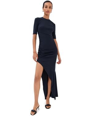 Monse Ruched Fitted T-Shirt Dress - Blue
