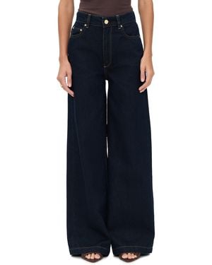 DL1961 Hepburn Wide Leg High Rise Jeans - Blue