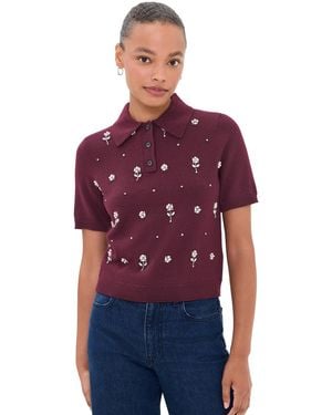 Tanya Taylor Embroidered Camilla Top