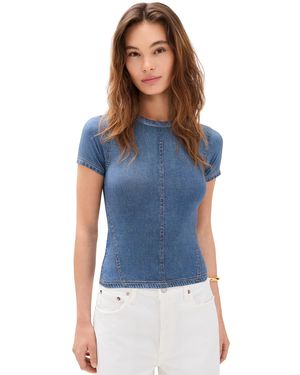 Rag & Bone Miramar Jersey Baby Tee - Blue