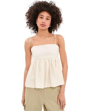 DUNST Flared Bustier Blouse - White