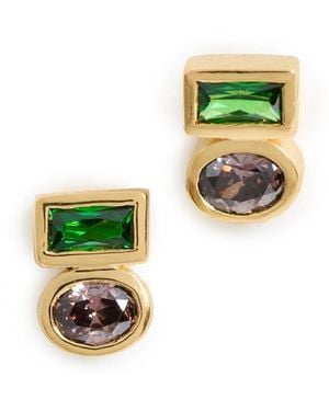 Gwen Beloti Toi Et Moi Stud Earrings - Metallic