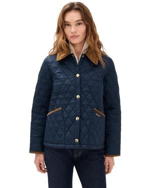 Barbour Icons Cropped Liddesdale Quilted Barn Jacket - Blue