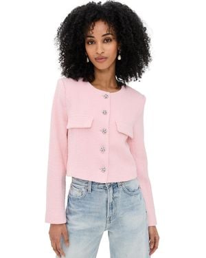 Endless Rose Tweed Buttoned Jacket - Pink