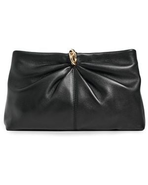 Loeffler Randall Corrine Gathered Multi Ring Clutch - Black