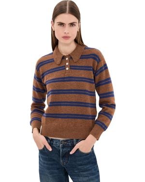 &Daughter The Edie Stripe Polo Shirt - Multicolor
