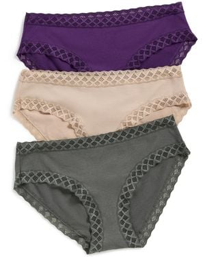 Natori Bliss Girl Brief 3 Pack - Purple