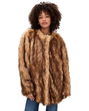 A.L.C. A. L.C. Bria Faux Fur Coat - Brown