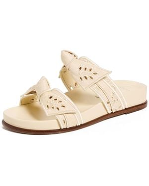 Alexandre Birman Maxi Clarita Embroidery Sandals - White
