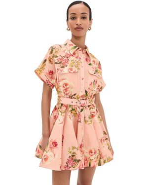 Hemant & Nandita Short Dress With Buckle Belt - Pink