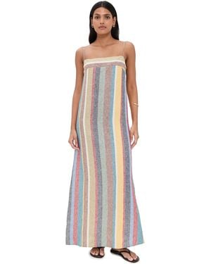 STAUD Laura Linen Dress - Multicolor
