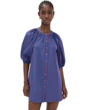 STAUD Vincent Mini Dress - Blue