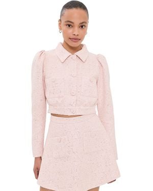 Bardot Bennett Boucle Jacket - Pink