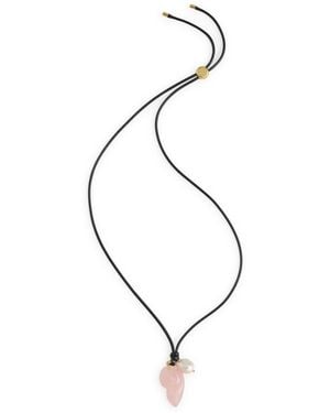 Luv Aj The Santorini Pendant Cord Necklace - Black