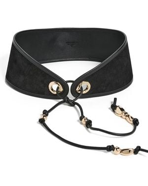 Zimmermann Gleam Suede Belt 100 - Black
