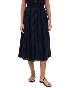 Theory Irregular Pleat Skirt - Blue