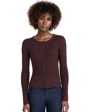 Alex Mill Kb Ribbed Cardigan - Black