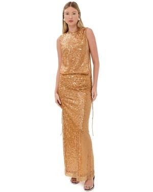Christopher Esber Illuminate Sequin Seperation Gown - Yellow