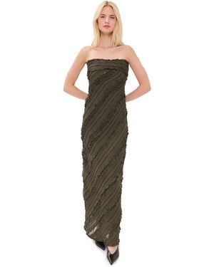 Endless Rose Strapless Ruffled Maxi Dress - Multicolor