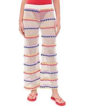 Celiab Iren Crochet Cover Up Pants - Multicolor