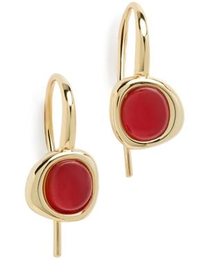 Luv Aj Amber Honey Hook Earrings - Red