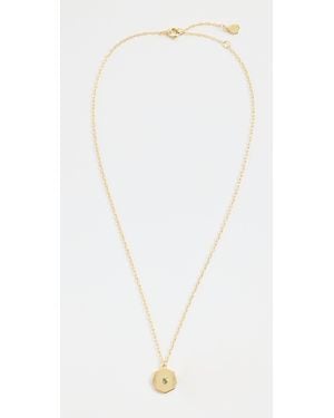 Gorjana Birthstone Coin Necklace - White