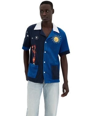 Tombolo 'Rocket Lobster' Cabana Shirt - Blue