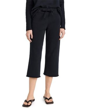 Frank & Eileen Cropped Wide Leg Sweatpants - Blue